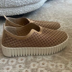 Tommy Bahama Tan Patterned Slip-On Shoes